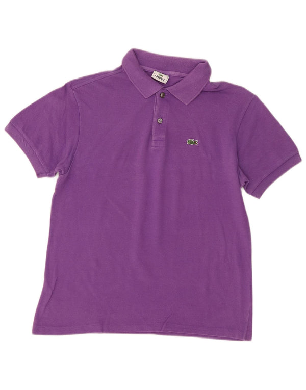 Lacoste Boys Polo Shirt 15-16 Years Purple Cotton