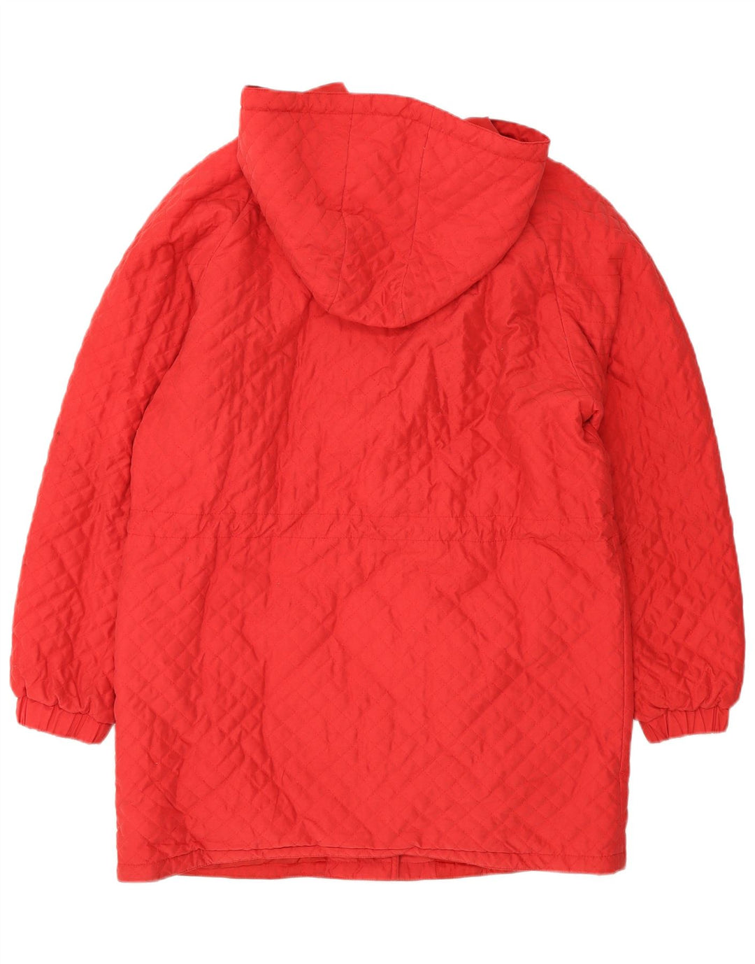 Alba Fornari Womens Oversized Hooded Quilted Jacket UK 10 Small Red