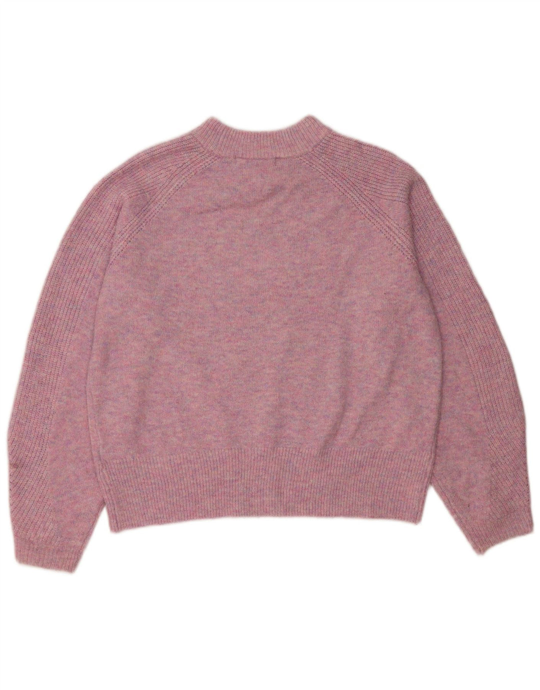 Marks & Spencer Womens Crew Neck Jumper Sweater UK 14 Medium Pink Acrylic
