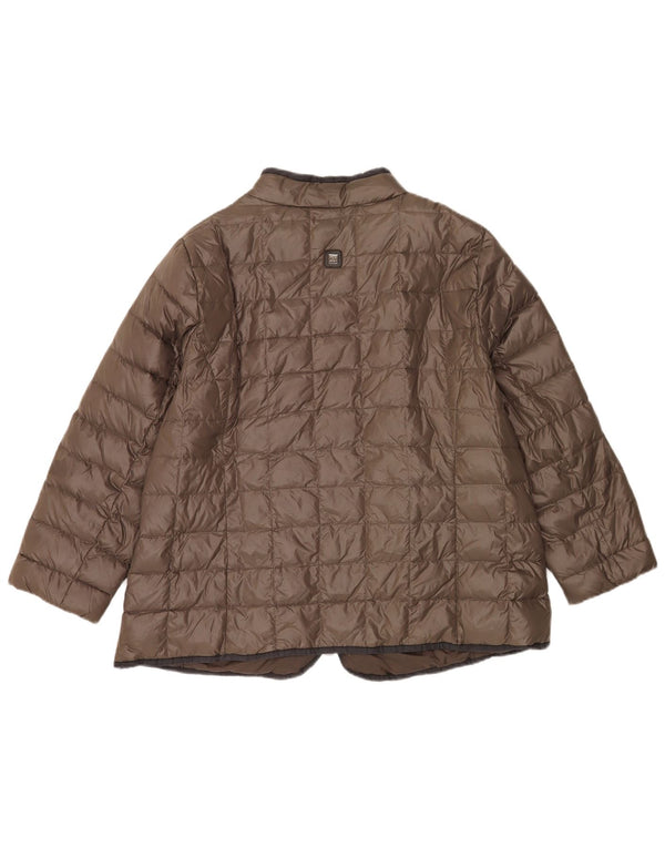 Perte by Krizia Womens Padded Jacket UK 22 3XL  Brown Polyamide