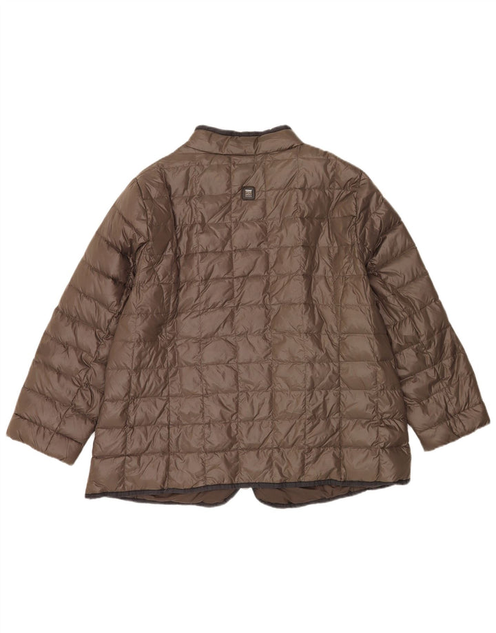 Perte by Krizia Womens Padded Jacket UK 22 3XL  Brown Polyamide