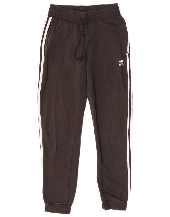 ADIDAS Womens Tracksuit Trousers Joggers UK 10 Small Black Polyester