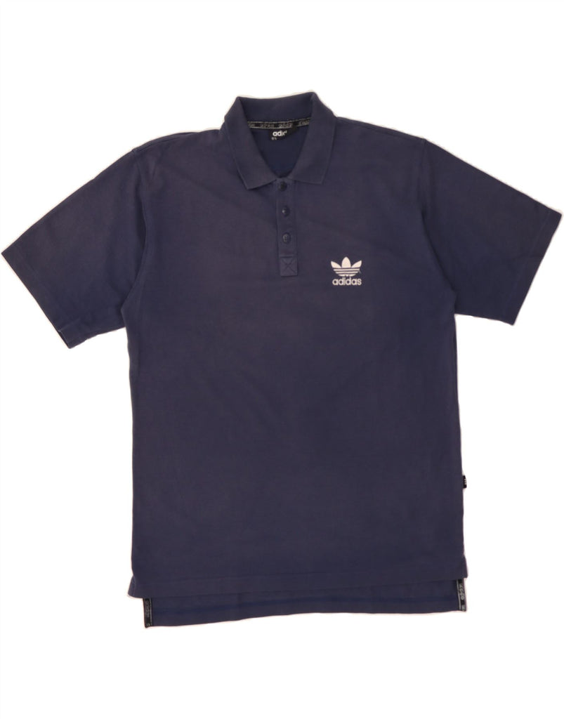 ADIDAS Mens Polo Shirt UK 38/40 Medium Navy Blue Cotton Vintage Adidas and Second-Hand Adidas from Messina Hembry 