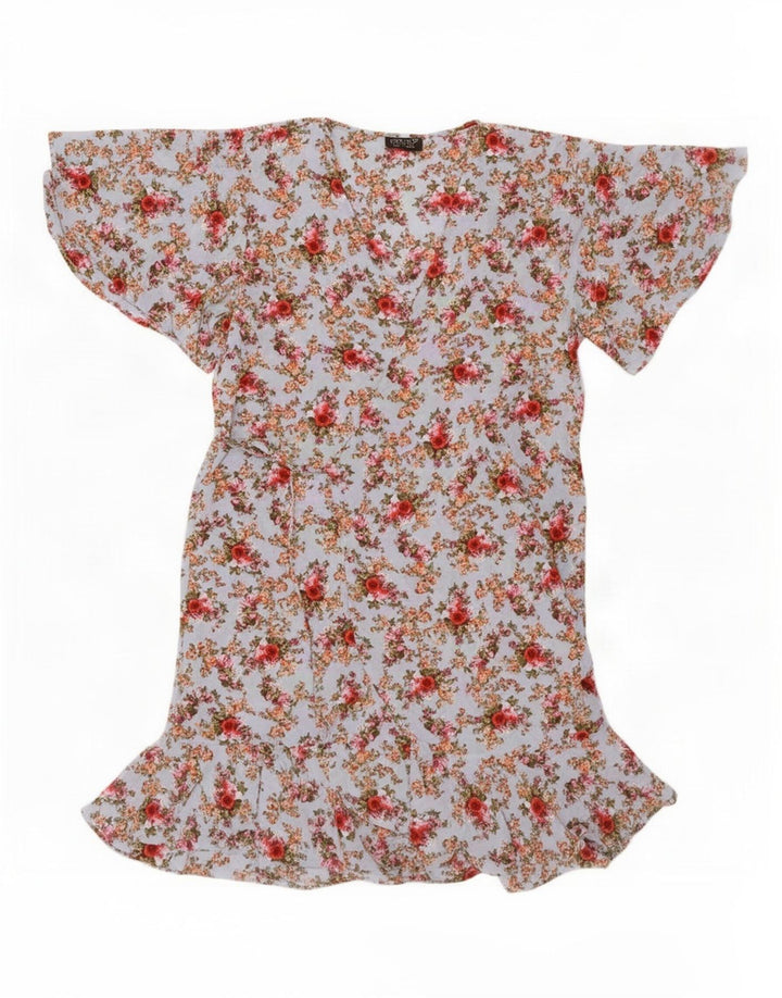 Topshop Womens Sundress UK 8 Small Blue Floral Polyester
