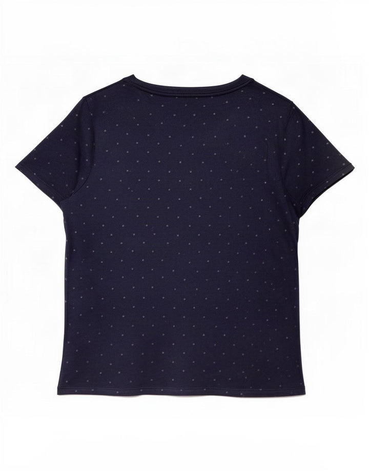 Levi's Womens T-Shirt Top UK 14 Medium Navy Blue Spotted