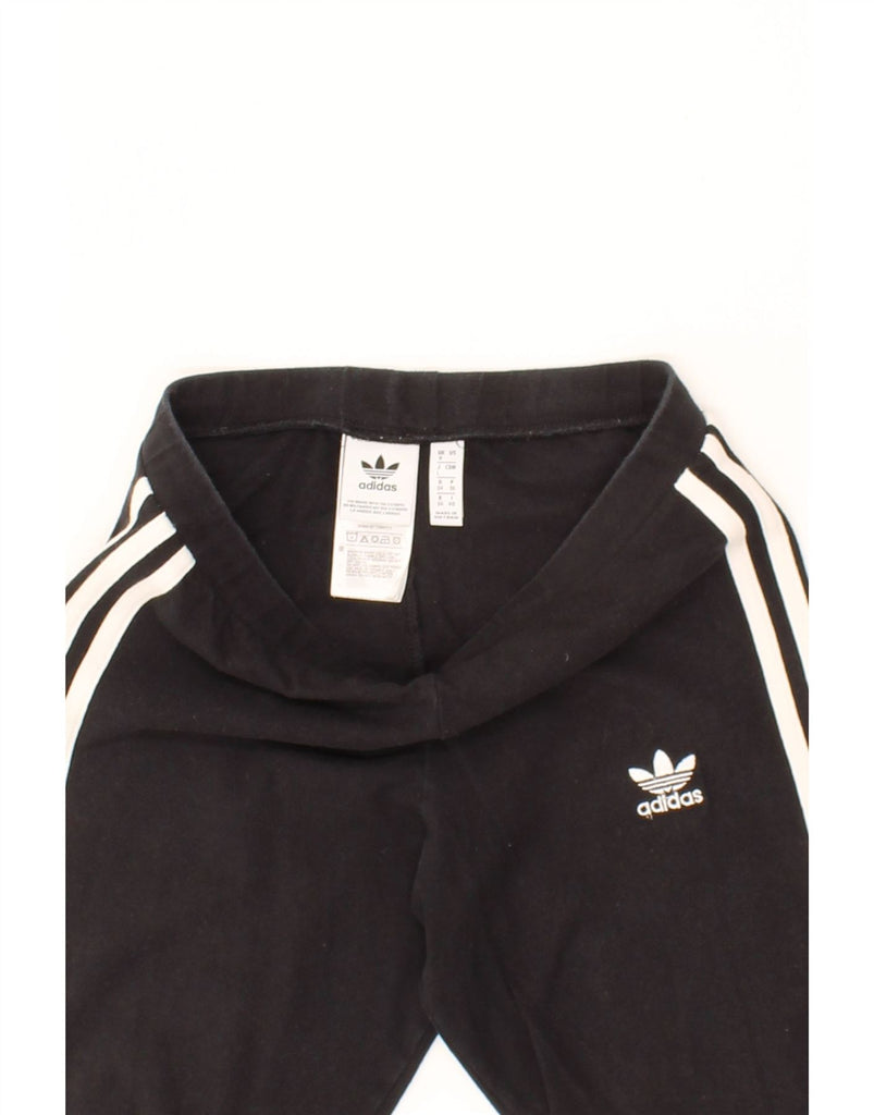 ADIDAS Womens Leggings UK 8 Small Black Cotton Vintage Adidas and Second-Hand Adidas from Messina Hembry 