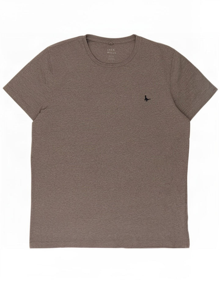 Jack Wills Mens T-Shirt Top Medium Grey Flecked Cotton