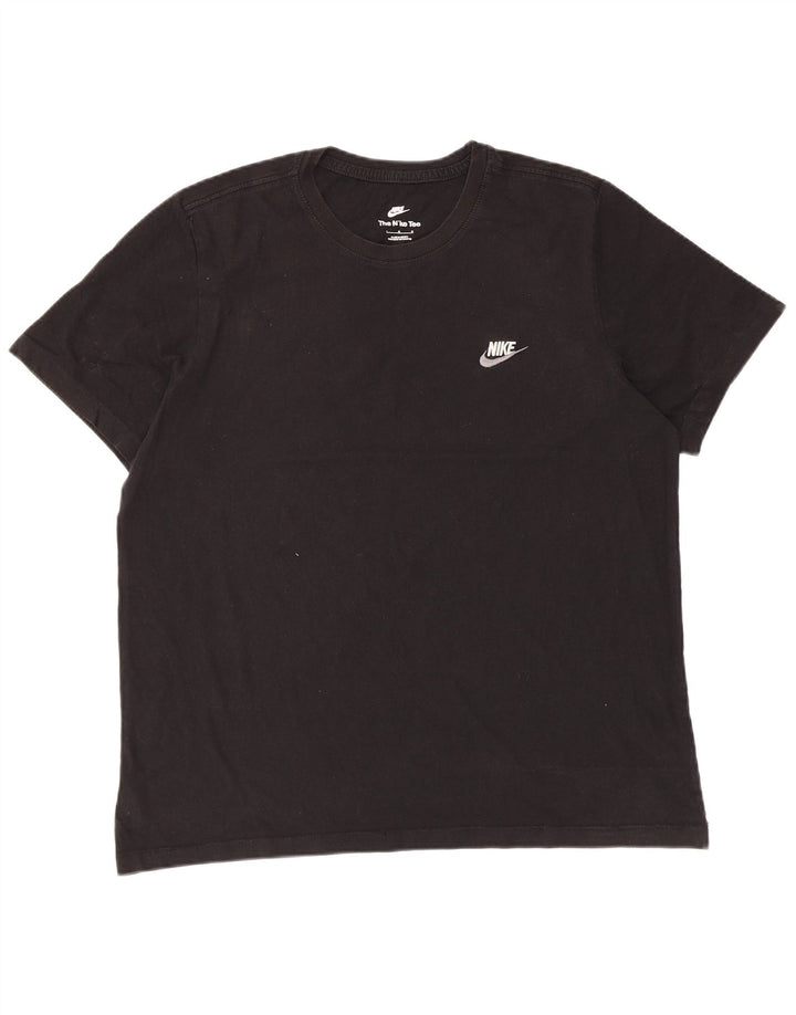 Nike Mens T-Shirt Top Large Black Cotton
