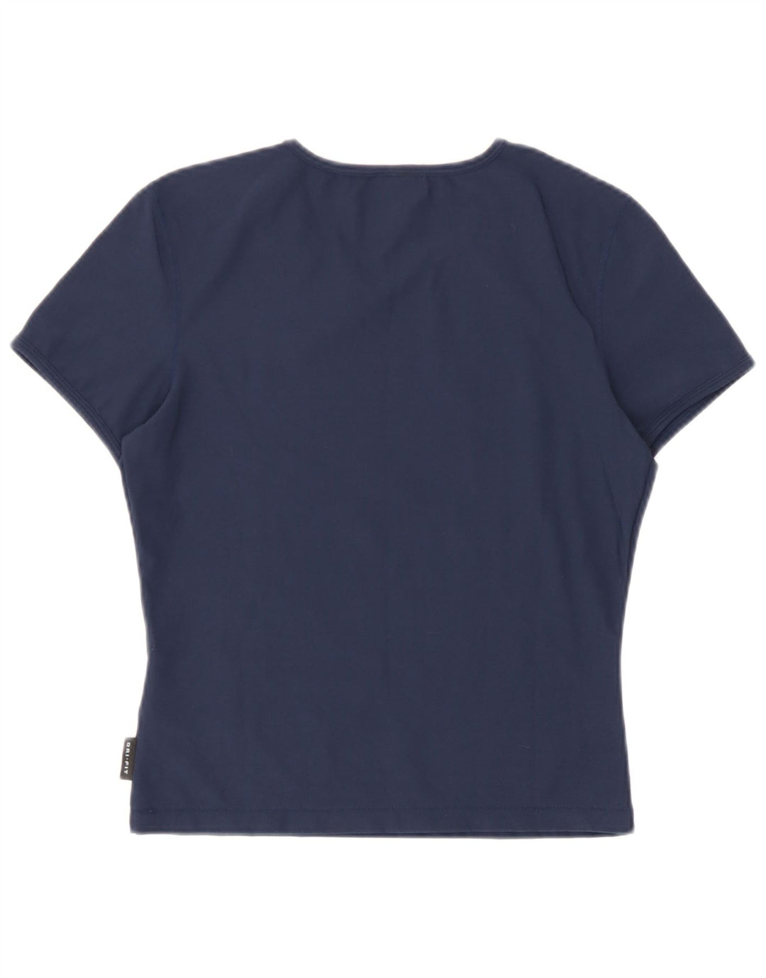 Nike Womens Dri Fit T-Shirt Top UK 10/12 Medium Navy Blue Polyester