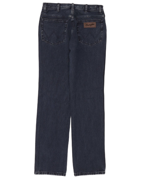 Wrangler Mens Texas Straight Jeans W29 L32 Navy Blue Cotton