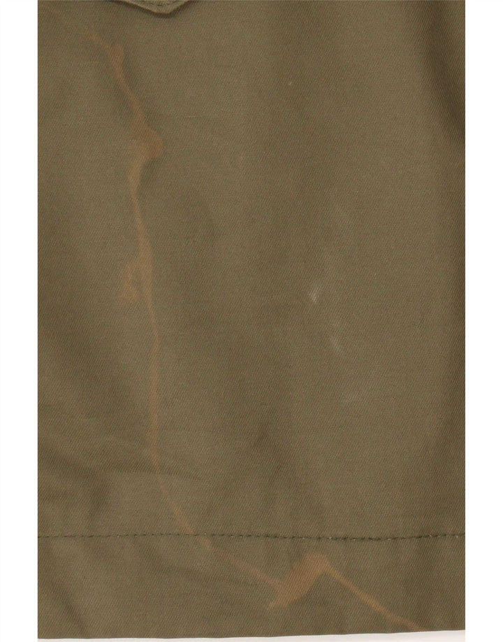 Vintage Mens Military Overcoat IT 50 Large Khaki Cotton