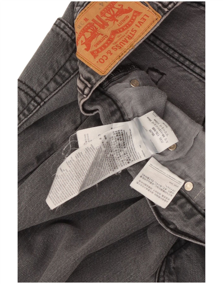 Levi's Mens 514 Straight Jeans W38 L30 Grey Cotton
