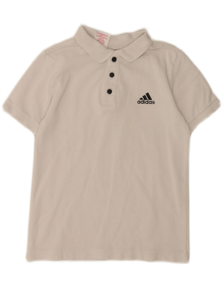 Adidas Boys Polo Shirt 9-10 Years White