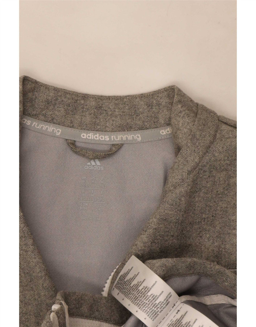 Adidas Womens Bomber Jacket UK 12/14 Medium Grey Colourblock Wool
