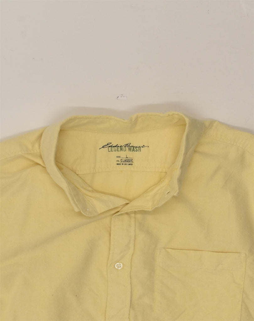 EDDIE BAUER Mens Classic Shirt Large Yellow Cotton | Vintage Eddie Bauer | Thrift | Second-Hand Eddie Bauer | Used Clothing | Messina Hembry 