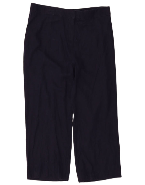 Marks & Spencer Womens Straight Chino Trousers UK 18 XL W38 L27 Navy Blue