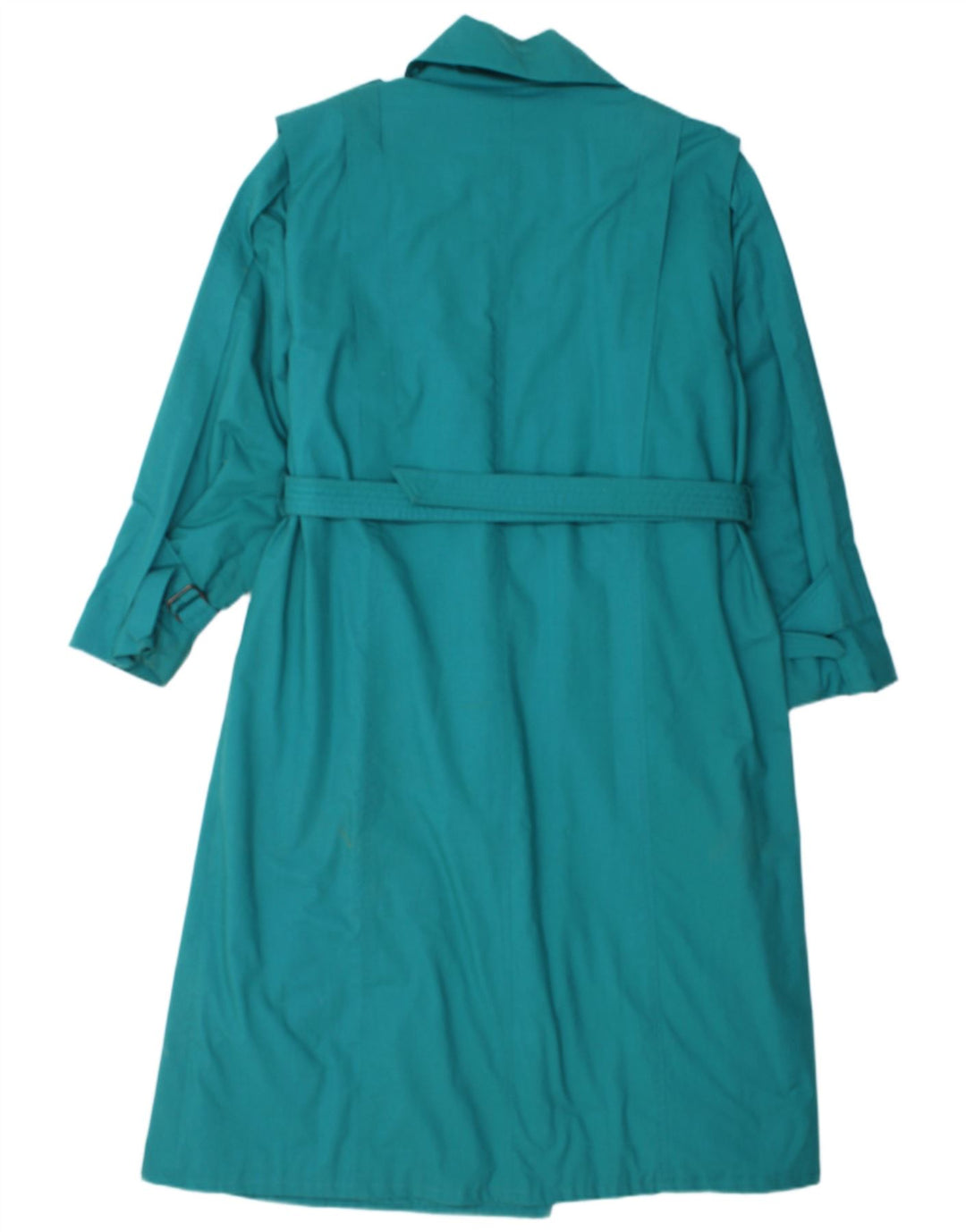 NINO Womens Trench Coat UK 14 Large Turquoise Polyester