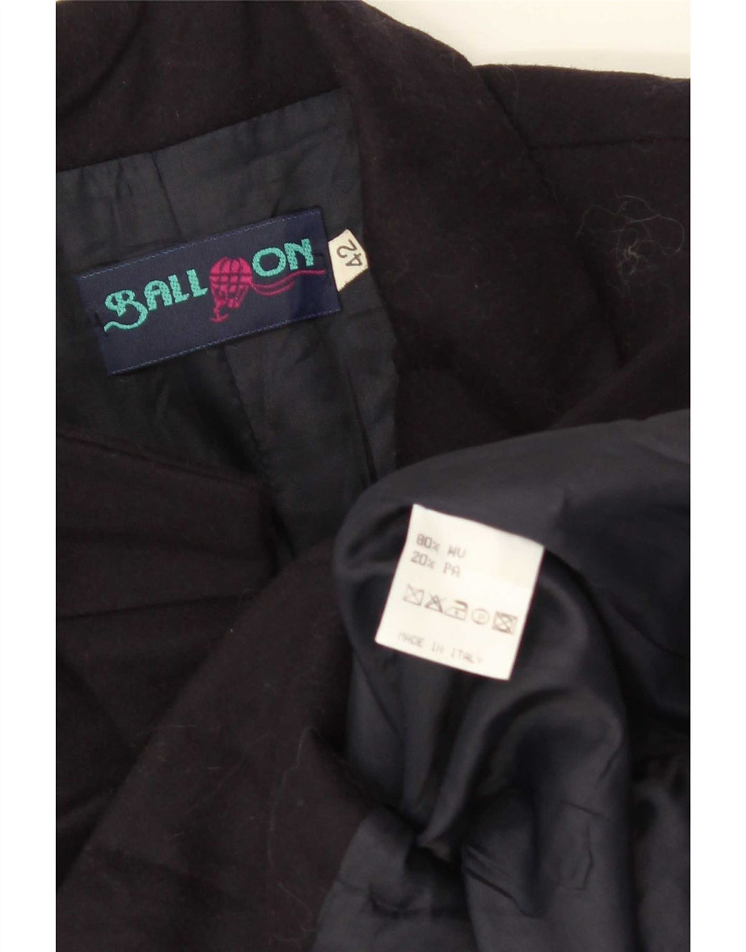 Ball On Womens 3 Button Blazer Jacket IT 42 Medium Navy Blue Virgin Wool