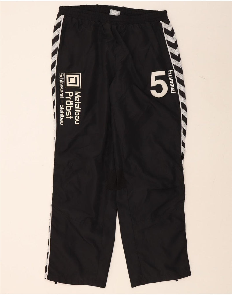 HUMMEL Mens Graphic Tracksuit Trousers XL  Black Colourblock Polyester Vintage Hummel and Second-Hand Hummel from Messina Hembry 