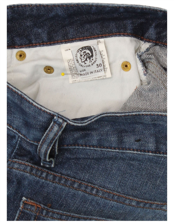 Diesel Mens Straight Jeans W30 L32 Blue Cotton
