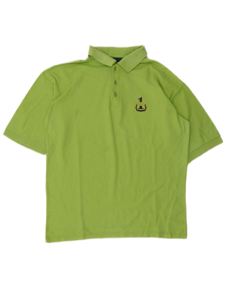 Trussardi Jeans Mens Polo Shirt Small Green Cotton