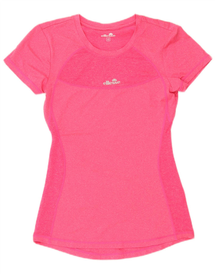 Ellesse Womens T-Shirt Top UK 10 Small Pink Polyester