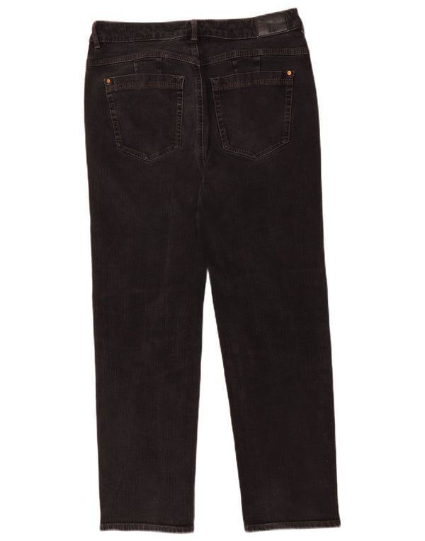 Marks & Spencer Womens Straight Jeans UK 14 Large W30 L26 Black Cotton