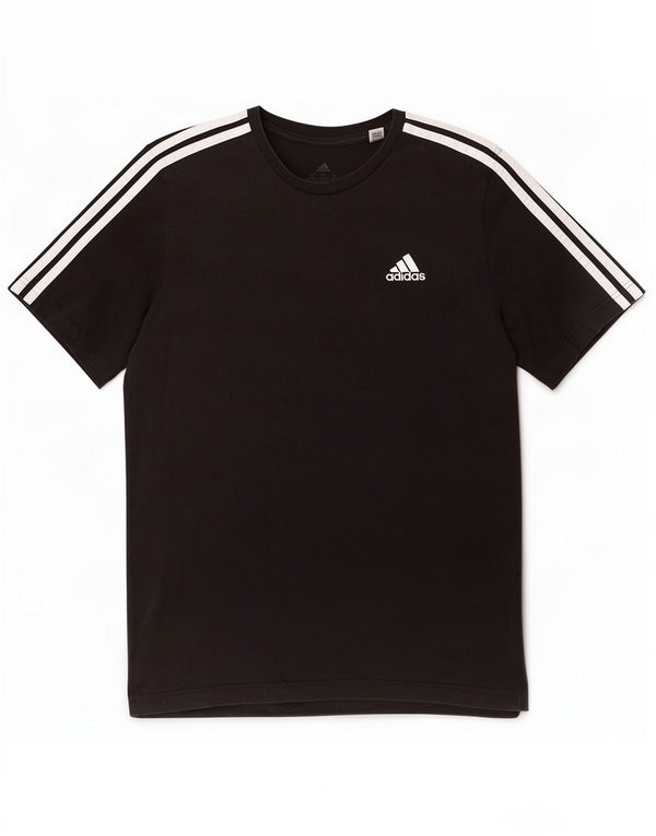 Adidas Mens T-Shirt Top Medium Black Cotton