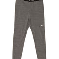 NIKE Womens Dri Fit Graphic Leggings UK 12 Medium  Grey Polyester