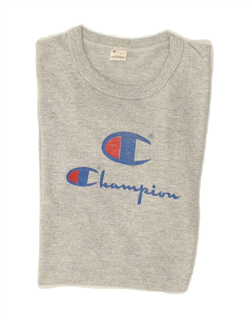 CHAMPION Mens Graphic T-Shirt Top Small Grey Cotton Vintage Champion and Second-Hand Champion from Messina Hembry 