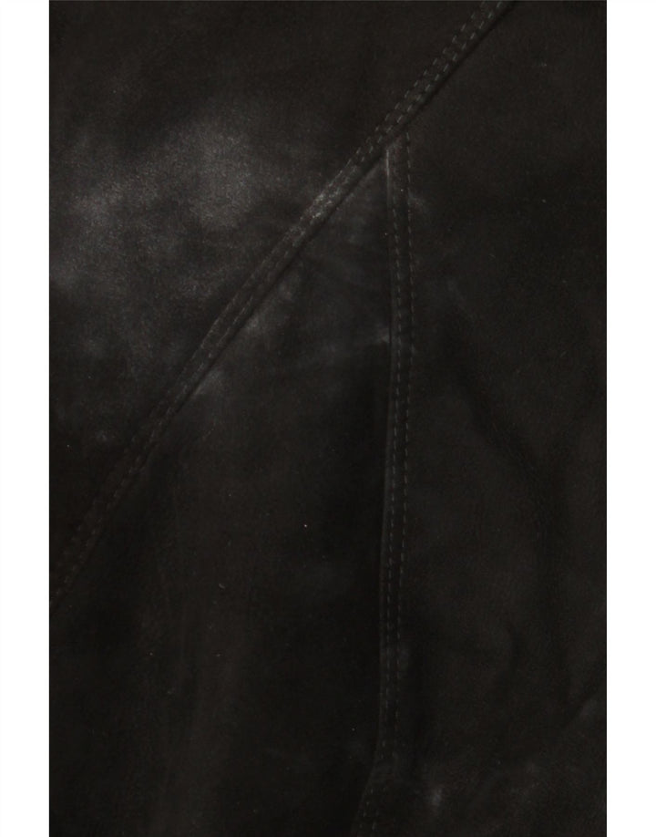 Vintage Womens Shearling Coat UK 18 XL Black