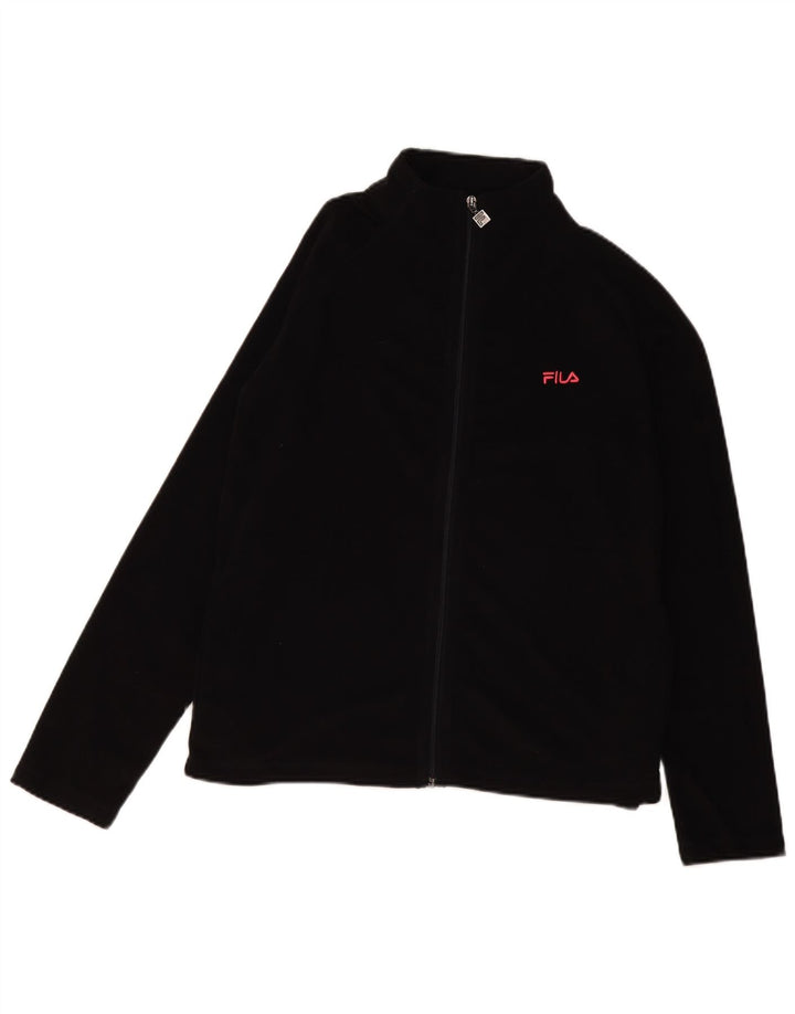 Fila Womens Fleece Jacket UK 16 Large Black Polyester
