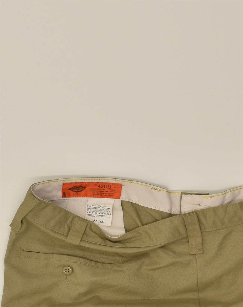 DICKIES Mens Straight Casual Trousers W42 L29 Khaki Polyester | Vintage Dickies | Thrift | Second-Hand Dickies | Used Clothing | Messina Hembry 