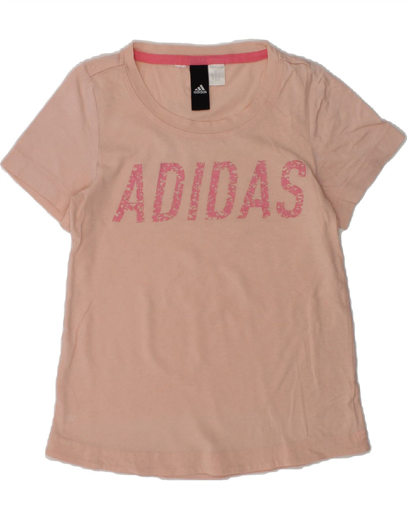 ADIDAS Girls Graphic T-Shirt Top 3-4 Years Beige | Vintage Adidas | Thrift | Second-Hand Adidas | Used Clothing | Messina Hembry 