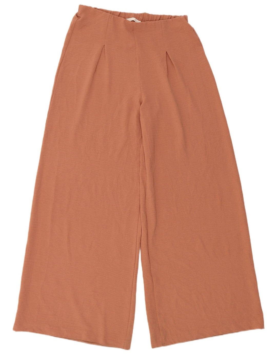 Zara Womens Wide Leg Casual Trousers Large W32 L32 Brown Polyester