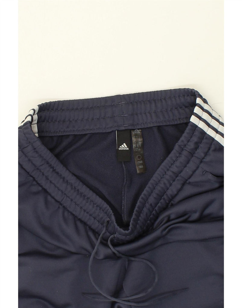 ADIDAS Womens Tracksuit Trousers UK 16/18 Large Navy Blue Colourblock Vintage Adidas and Second-Hand Adidas from Messina Hembry 