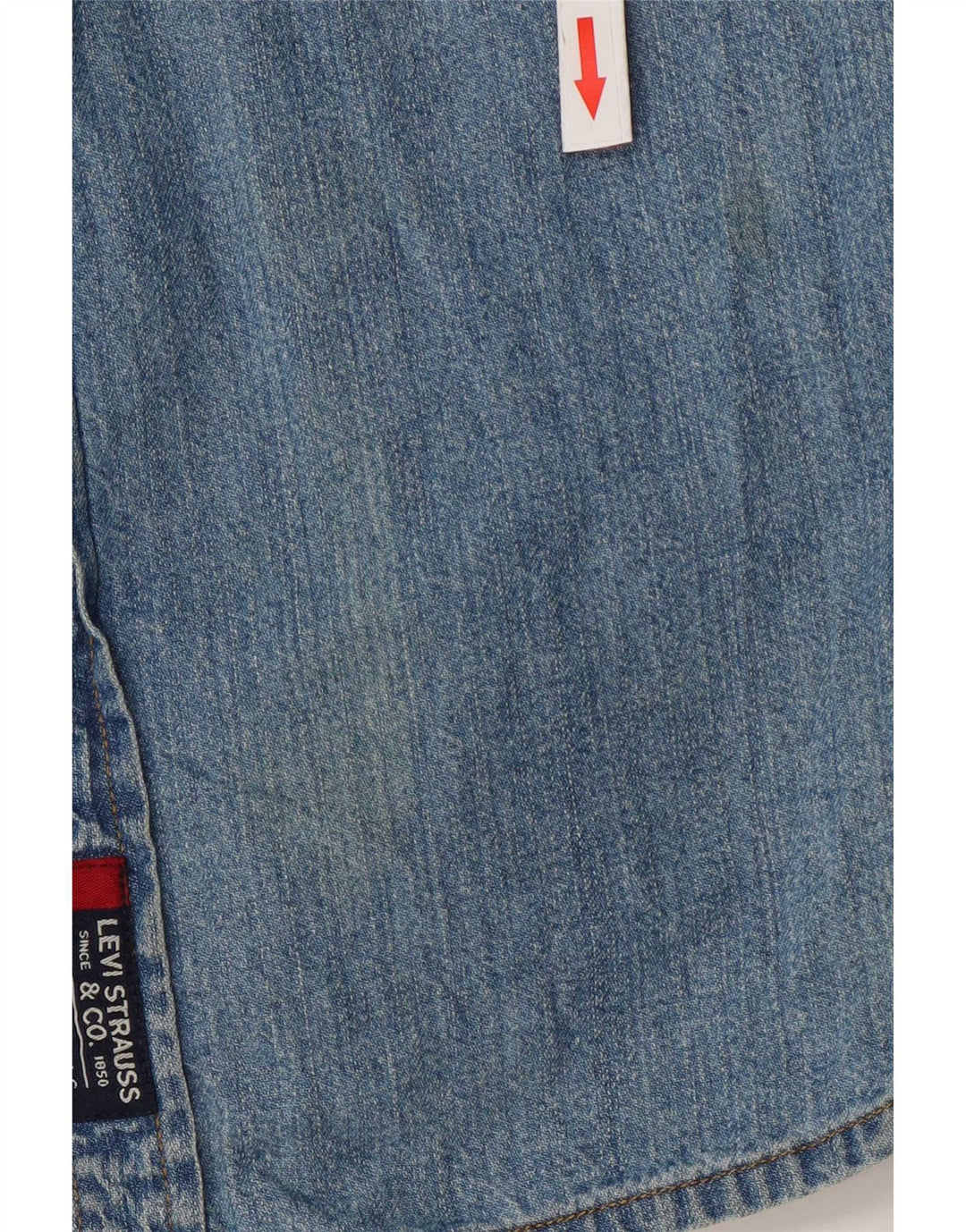 Levi's Mens Short Sleeve Denim Shirt Medium Blue Cotton