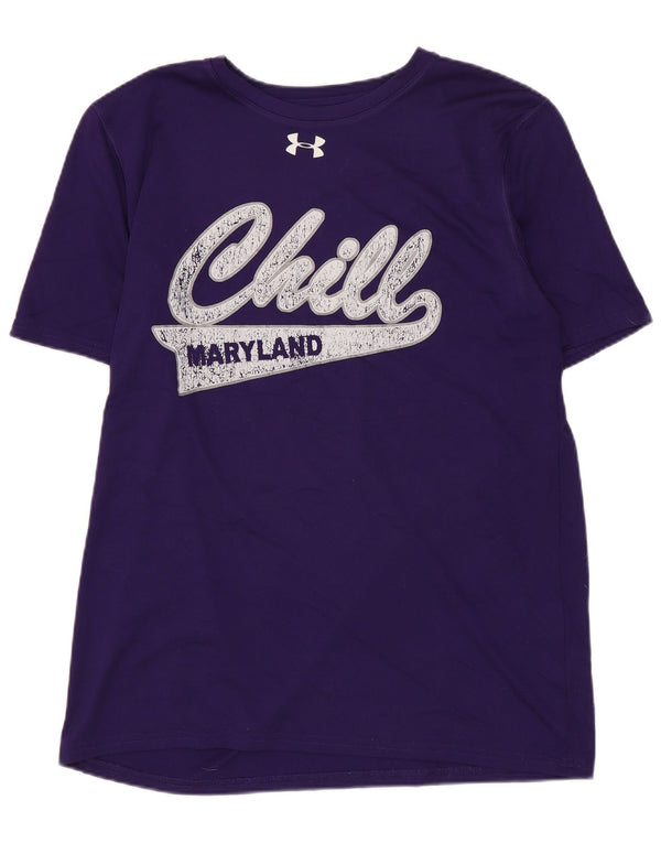 Under Armour Boys Graphic T-Shirt Top 13-14 Years XL Purple
