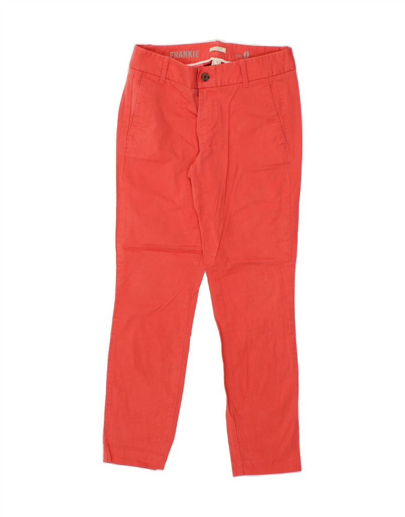 J. CREW Womens Frankie Slim Chino Trousers US 0 XS W24 L28 Red Cotton Vintage J. Crew and Second-Hand J. Crew from Messina Hembry 