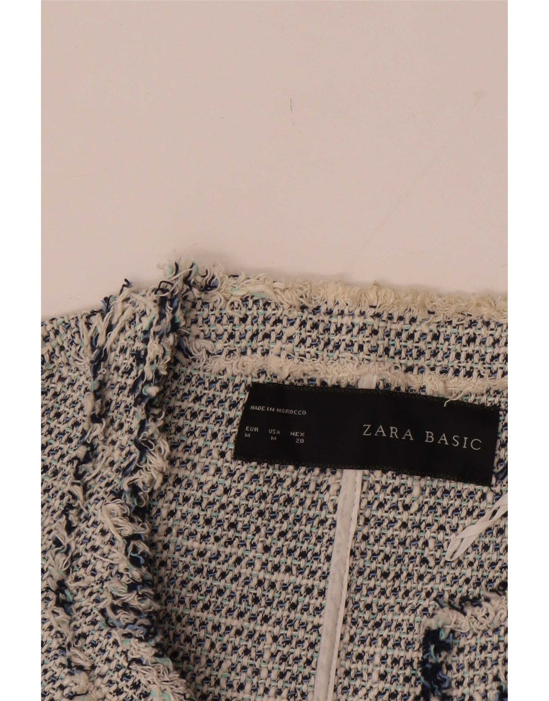 Zara Womens Blazer Jacket UK 12 Medium Grey Cotton