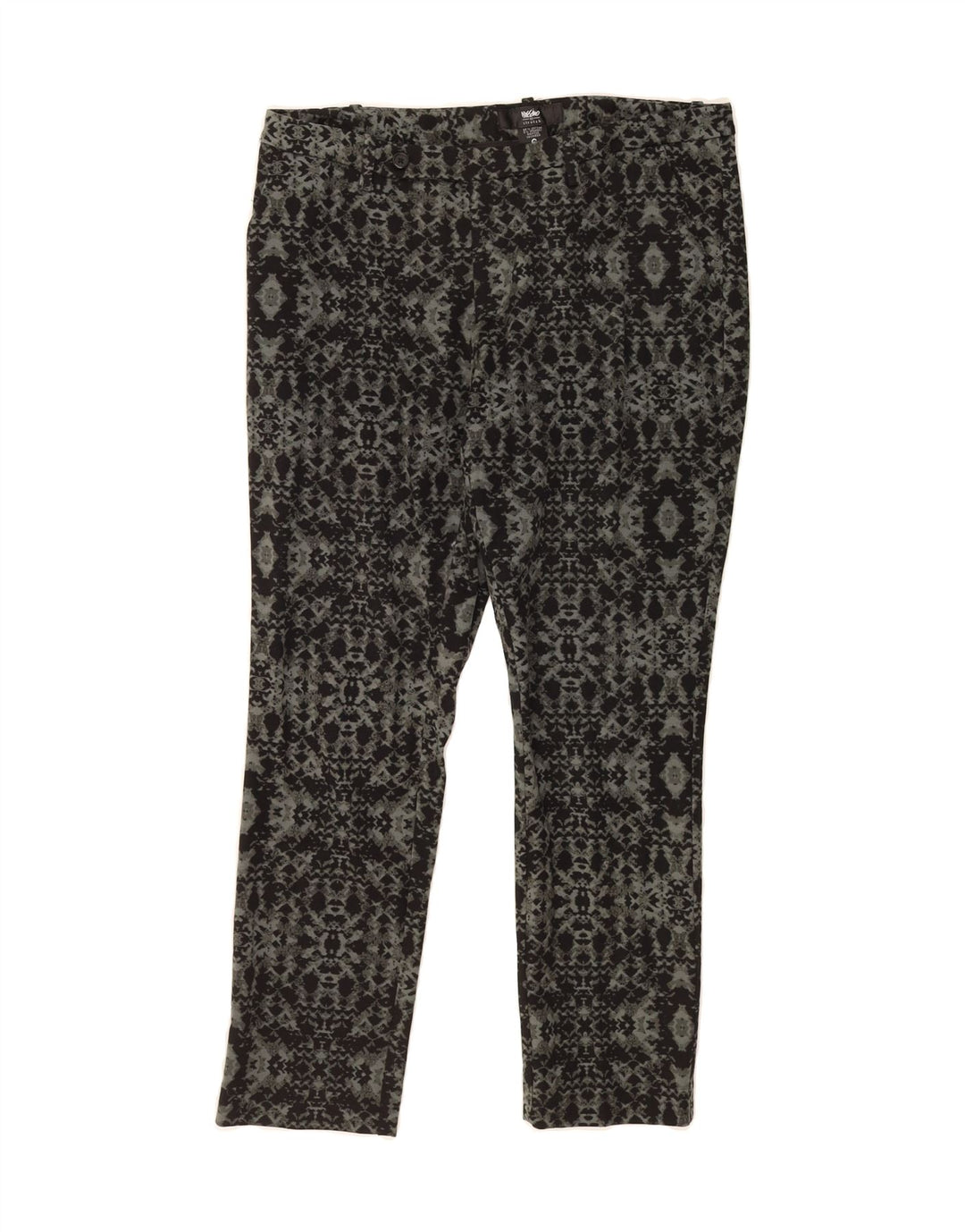 MOSSIMO Womens Skinny Cropped Trousers US 6 Medium W30 L26 Grey Geometric Vintage Mossimo and Second-Hand Mossimo from Messina Hembry 