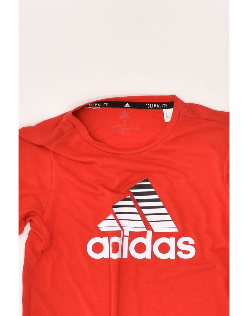 ADIDAS Boys Climalite Graphic T-Shirt Top 9-10 Years Small  Red | Vintage Adidas | Thrift | Second-Hand Adidas | Used Clothing | Messina Hembry 