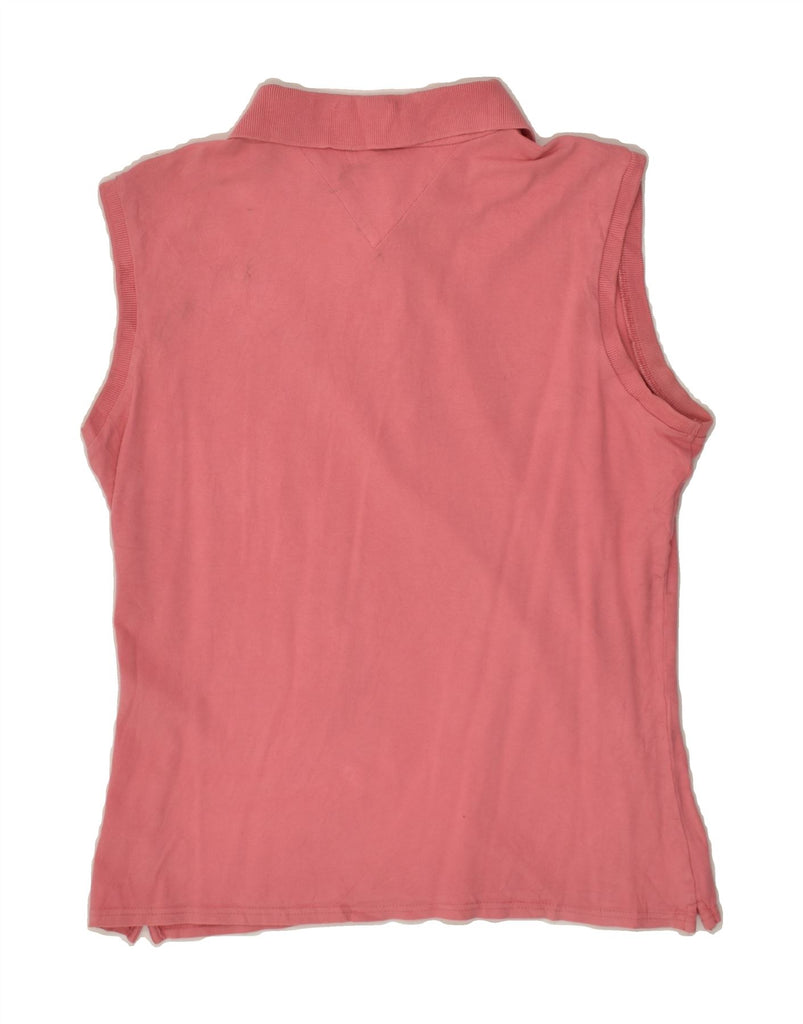 TOMMY HILFIGER Womens Sleeveless Polo Shirt IT 42 Medium Pink | Vintage Tommy Hilfiger | Thrift | Second-Hand Tommy Hilfiger | Used Clothing | Messina Hembry 