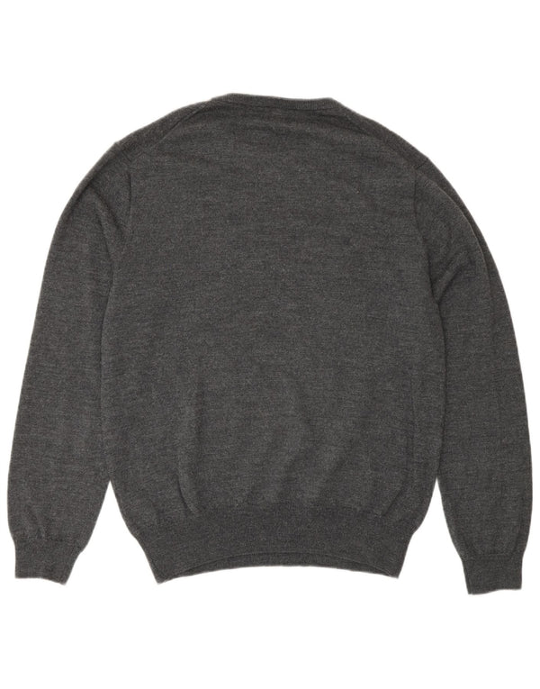 Polo Ralph Lauren Mens Crew Neck Jumper Sweater Medium Grey Wool