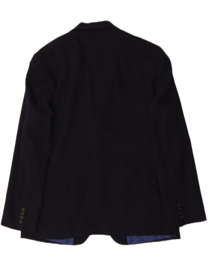 Marks & Spencer Mens 2 Button Blazer Jacket UK 44 XL Navy Blue Wool