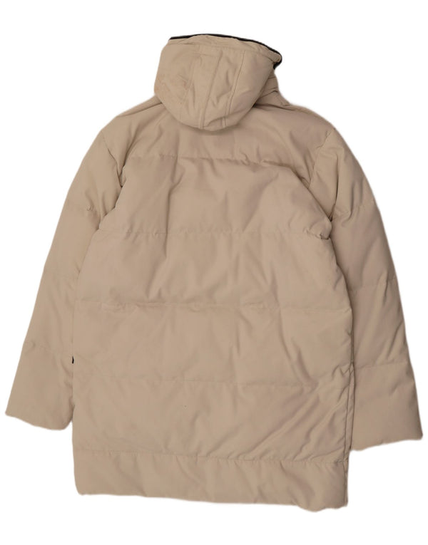 Diadora Mens Hooded Padded Coat UK 42 XL Off White Polyamide