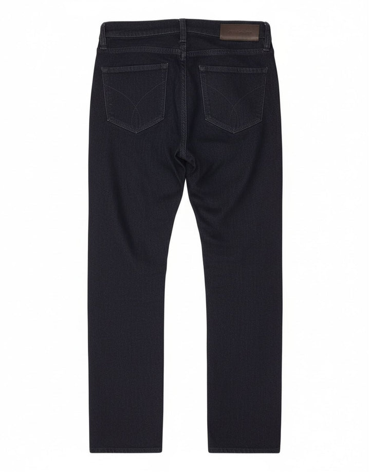 Calvin Klein Womens Straight Jeans W32 L27 Navy Blue Cotton