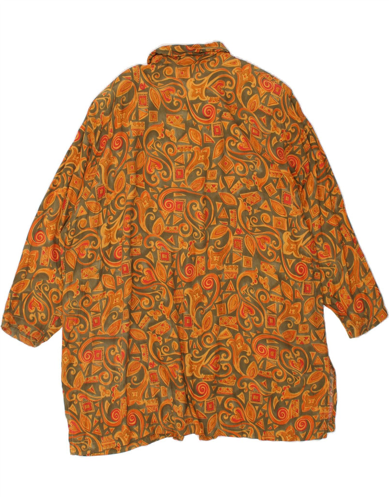 VINTAGE Womens Overcoat UK 22 3XL Orange Paisley Vintage Vintage and Second-Hand Vintage from Messina Hembry 