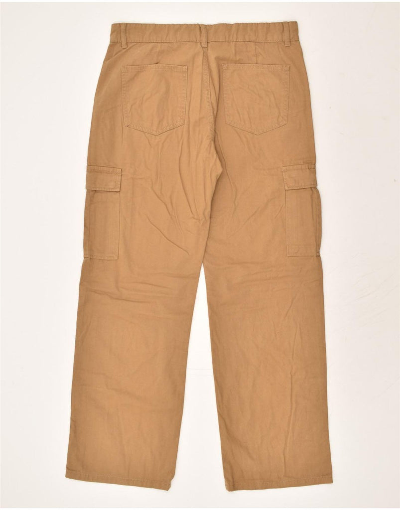 ALCOTT Mens Straight Cargo Trousers W34 L32 Brown Cotton | Vintage Alcott | Thrift | Second-Hand Alcott | Used Clothing | Messina Hembry 