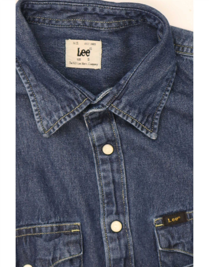 Lee Mens Denim Shirt Small Blue